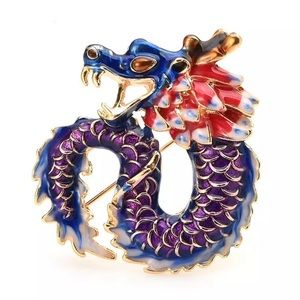MULTI COLOR DRAGON PIN / BROOCH